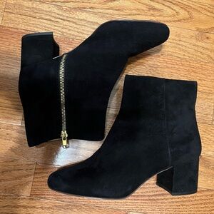 JCREW Black Suede Ankle Boots sz7.5